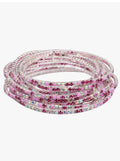 Pink Sparkle Stretch Tennis Bracelet (Single Piece)