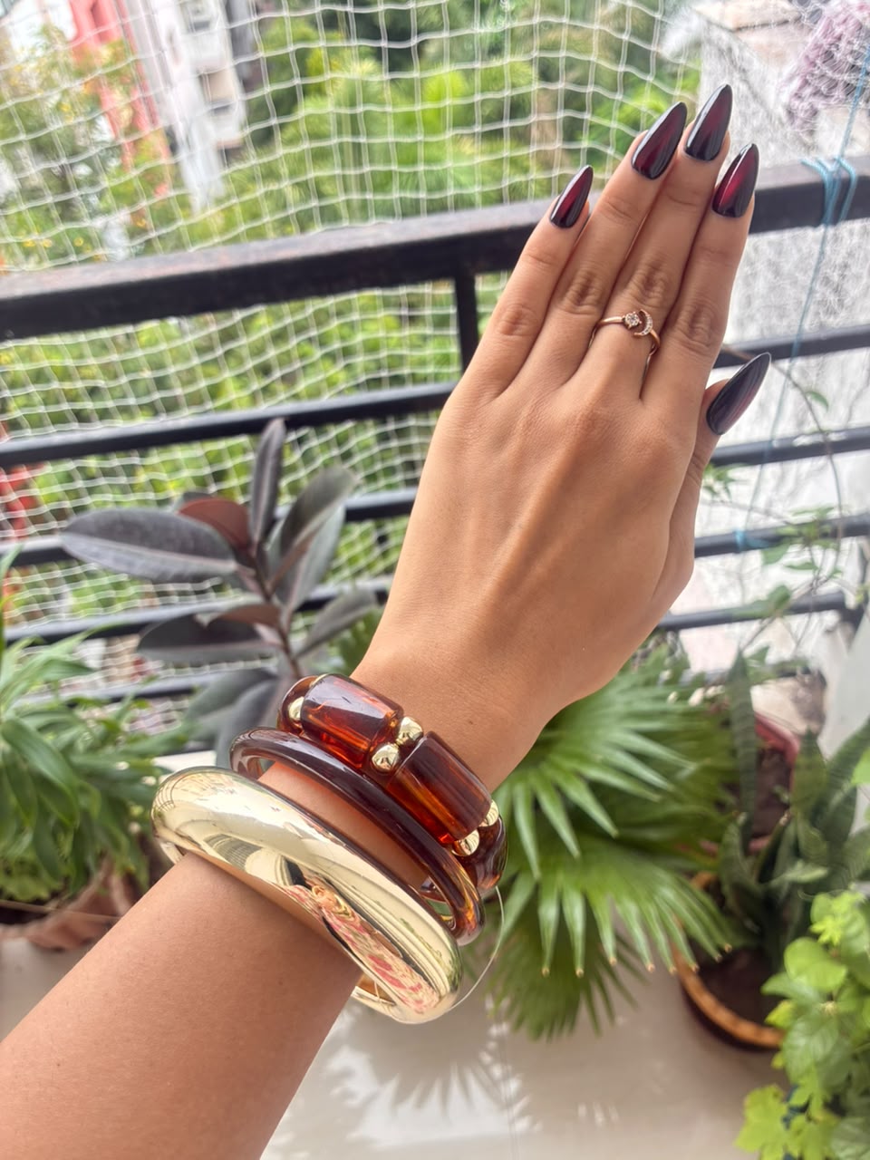 Stretchable Resin Bangles stack Accessorinetic