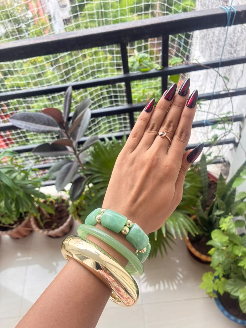 Stretchable Resin Bangles stack Accessorinetic