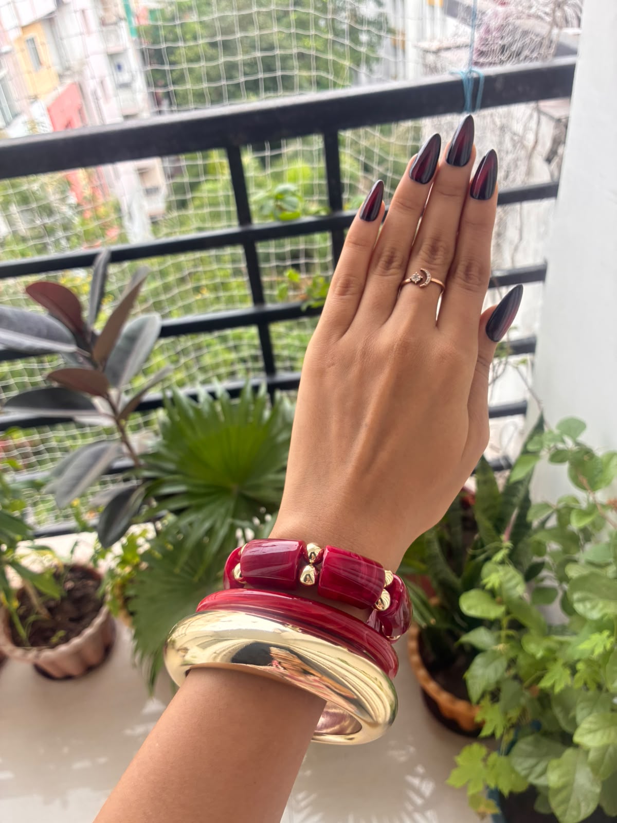 Stretchable Resin Bangles stack Accessorinetic