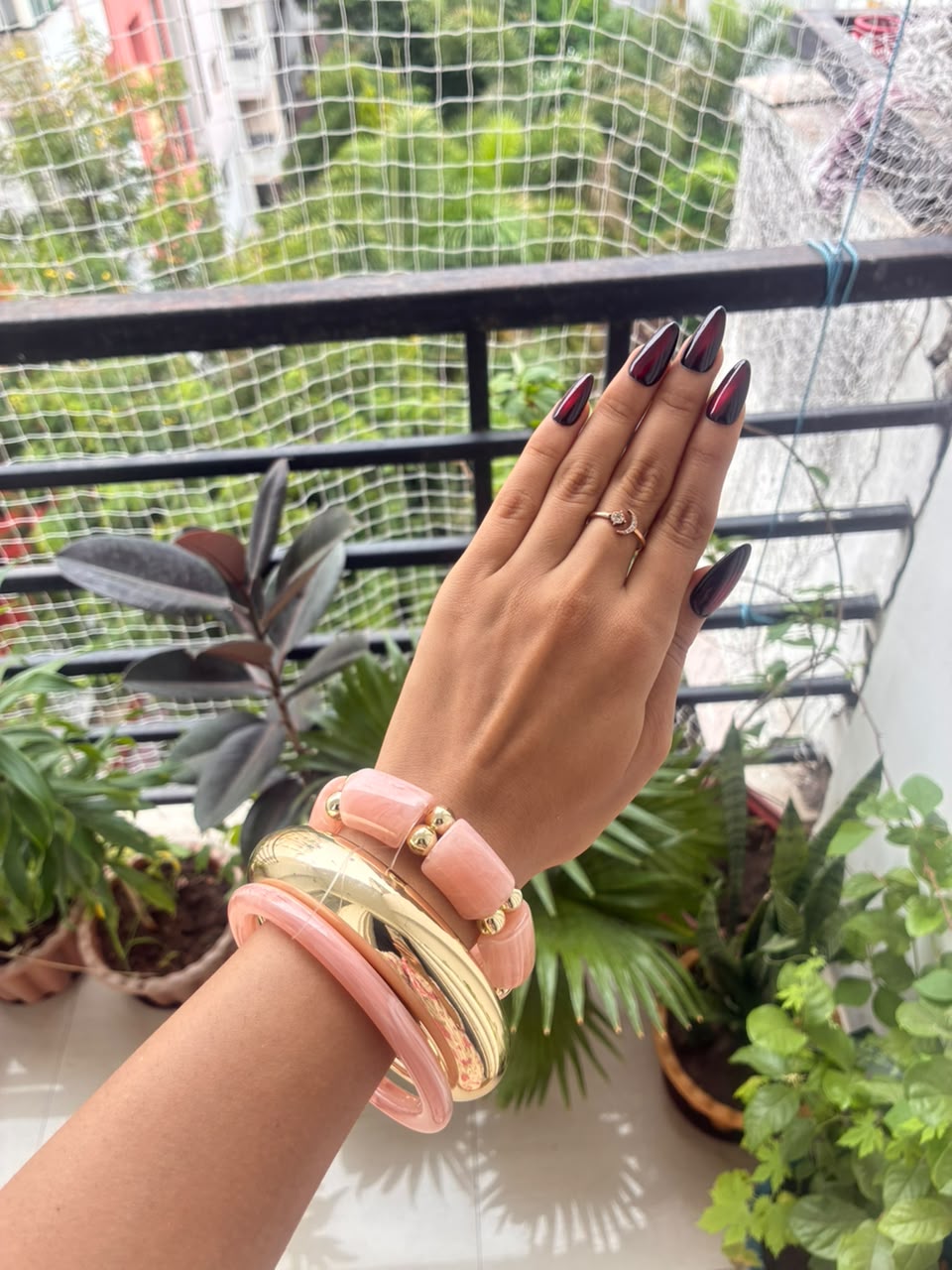Stretchable Resin Bangles stack Accessorinetic