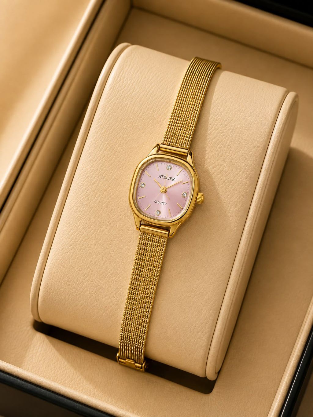 Celeste Mesh Gold Watch