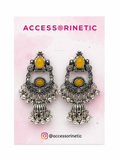 Antique Gold Stone Jhumka Earrings