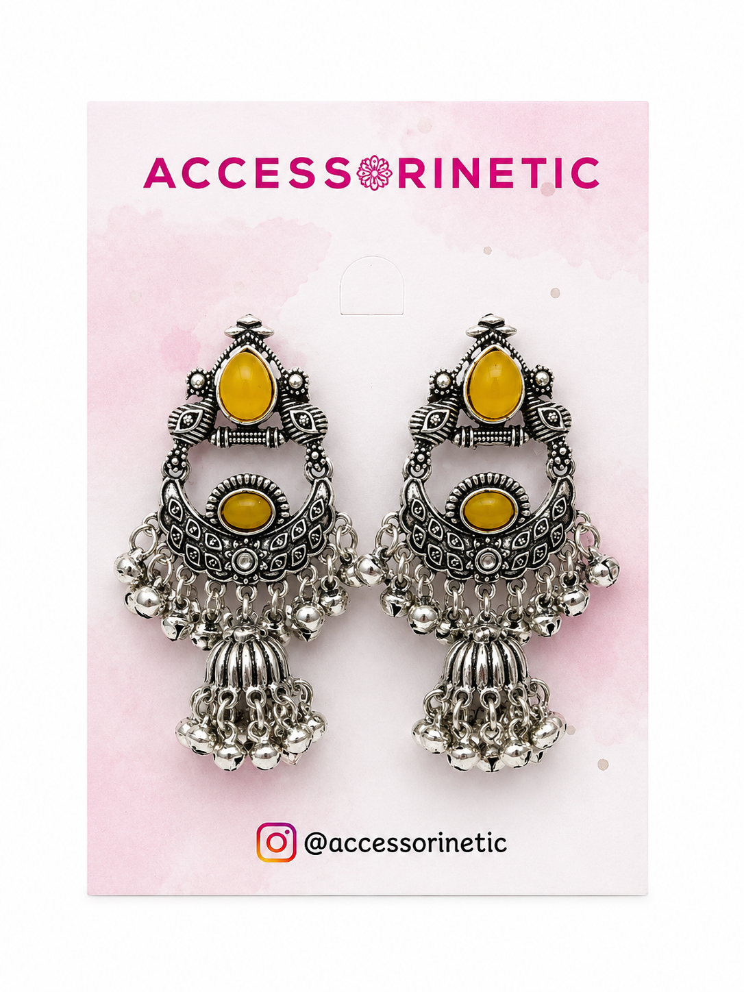 Antique Gold Stone Jhumka Earrings