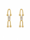 Crystal Link Drop Earrings