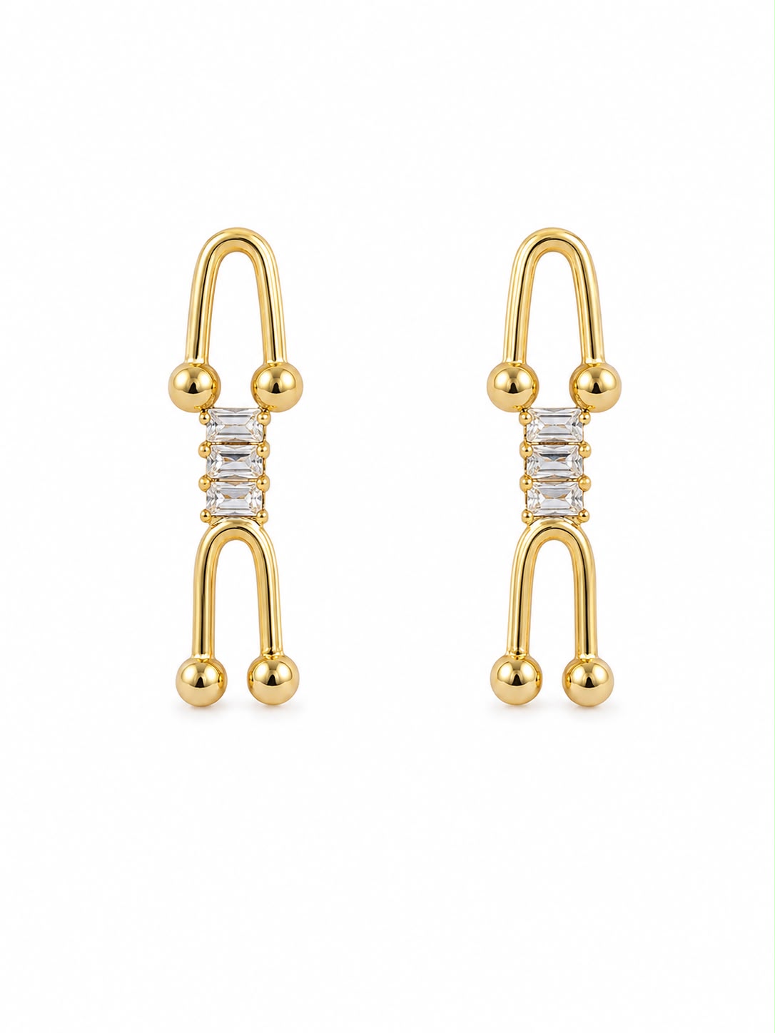 Crystal Link Drop Earrings