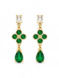 Emerald Bloom Drop Earrings