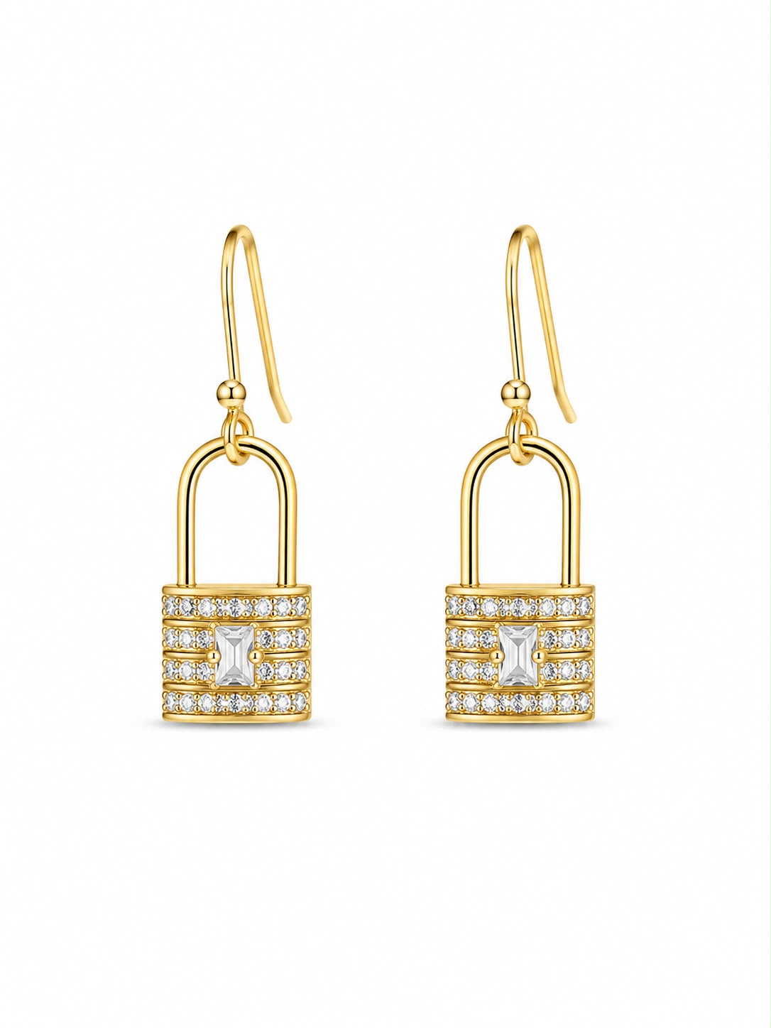 Crystal Lock Earrings