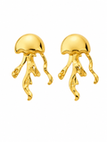 Golden Jellyfish Earrings