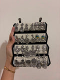 12 Pairs of Oxidized Silver Earrings