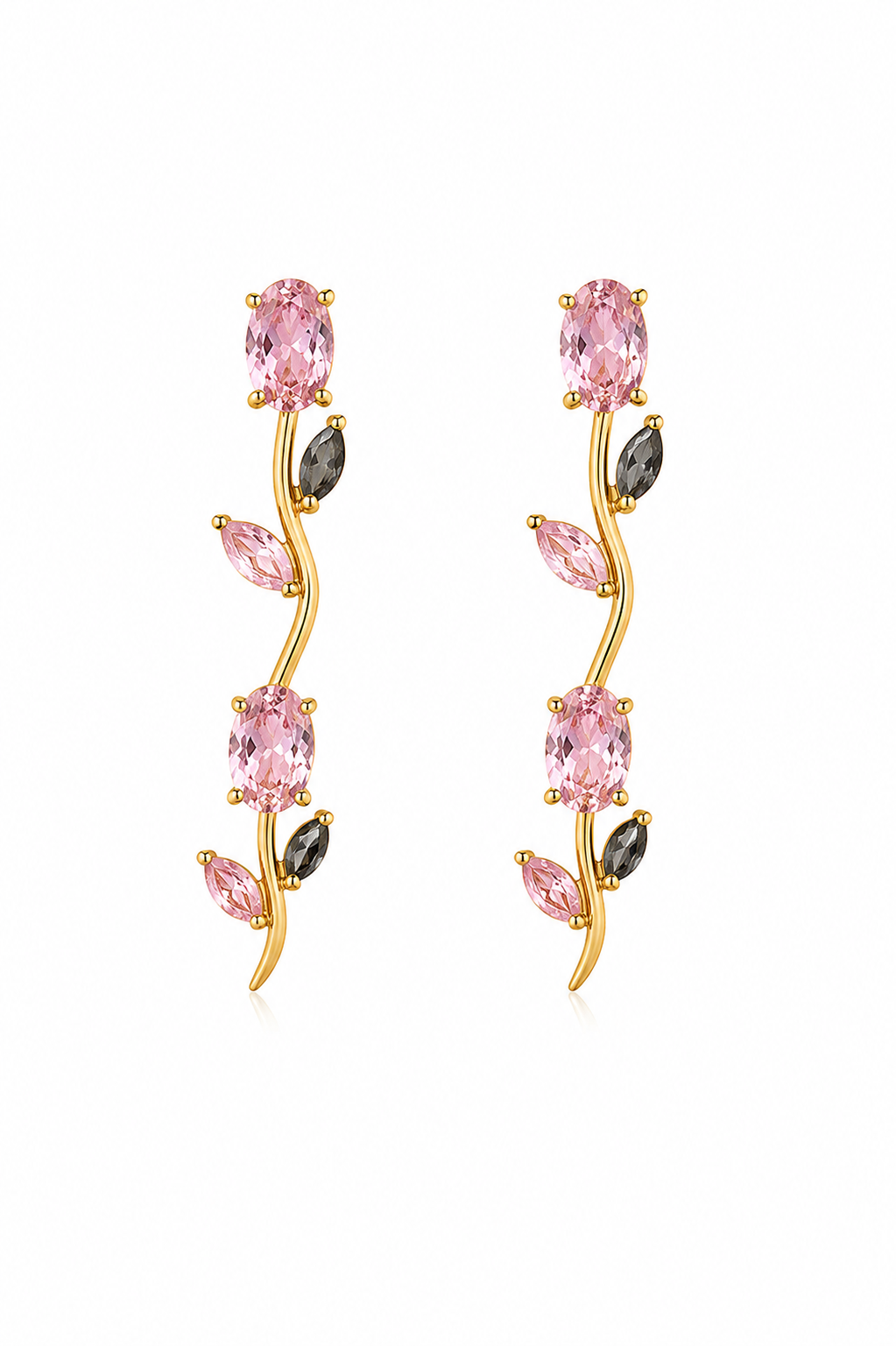 Rosé Vine Earrings