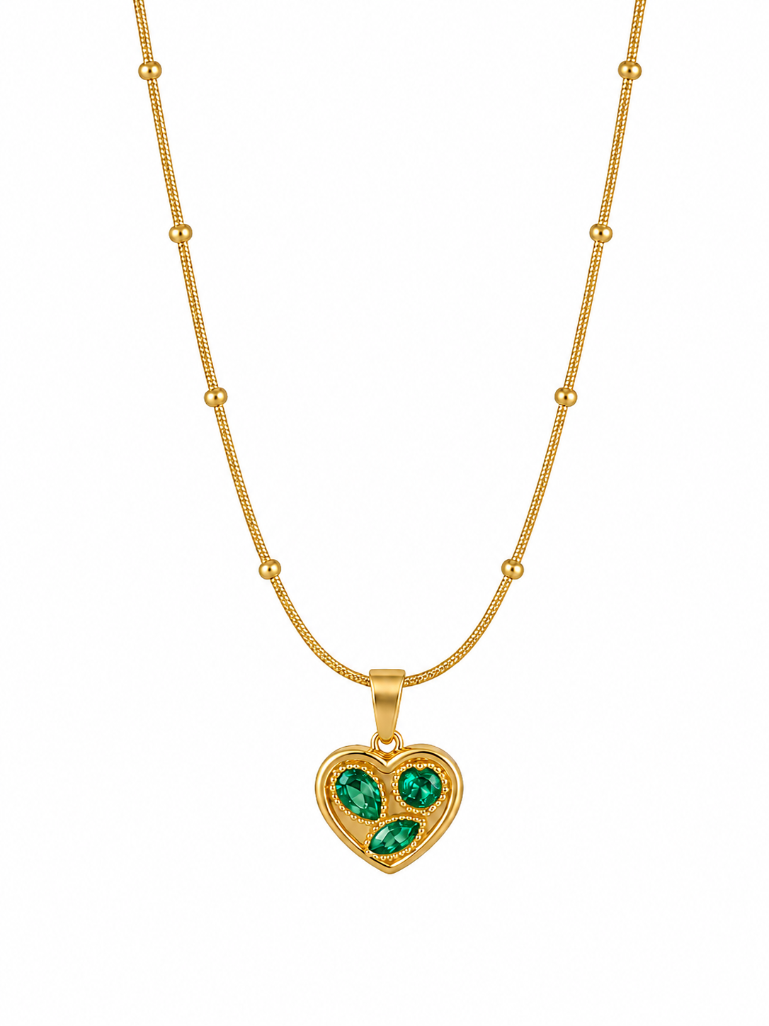 Emerald Heart Necklace