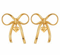 Bow Heart Earrings