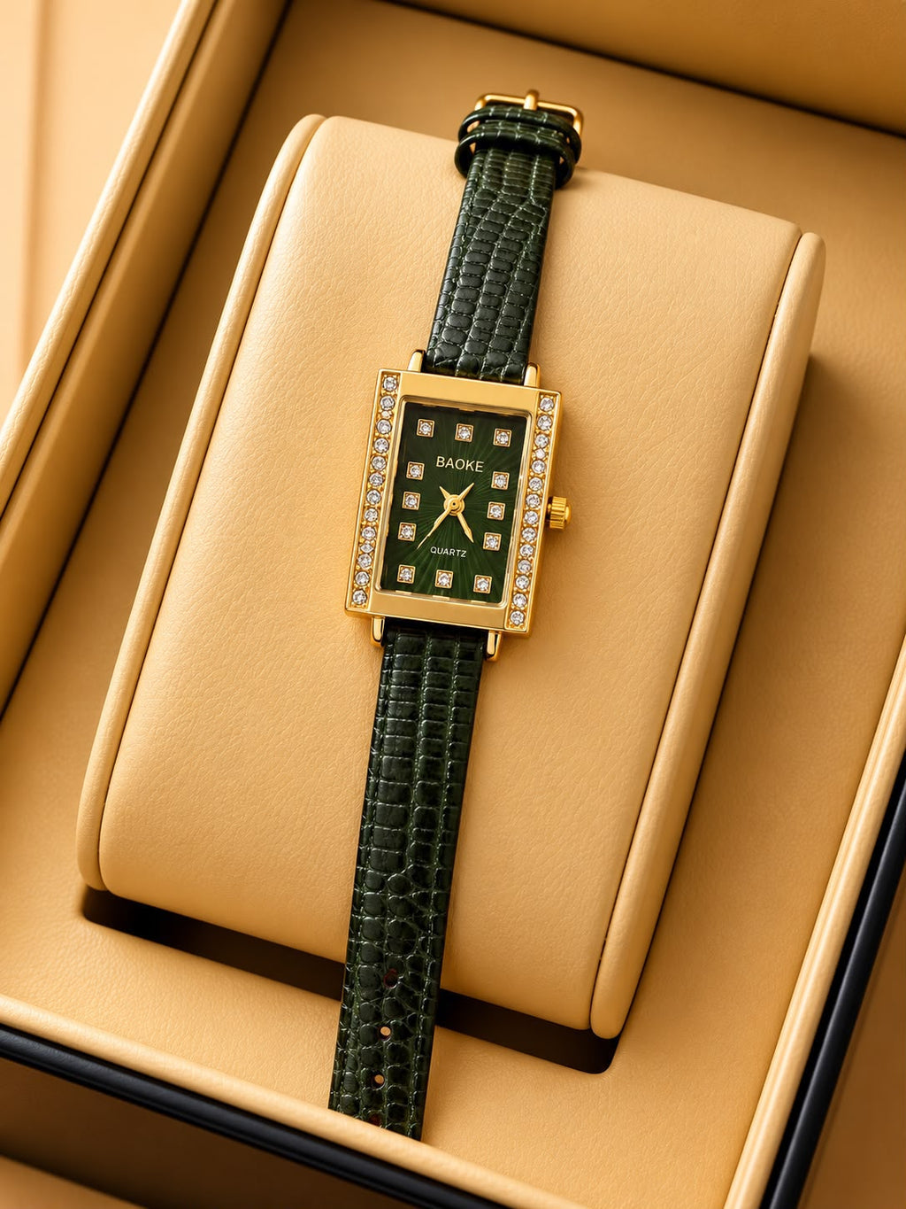 Crystal Edge Rectangular Watch
