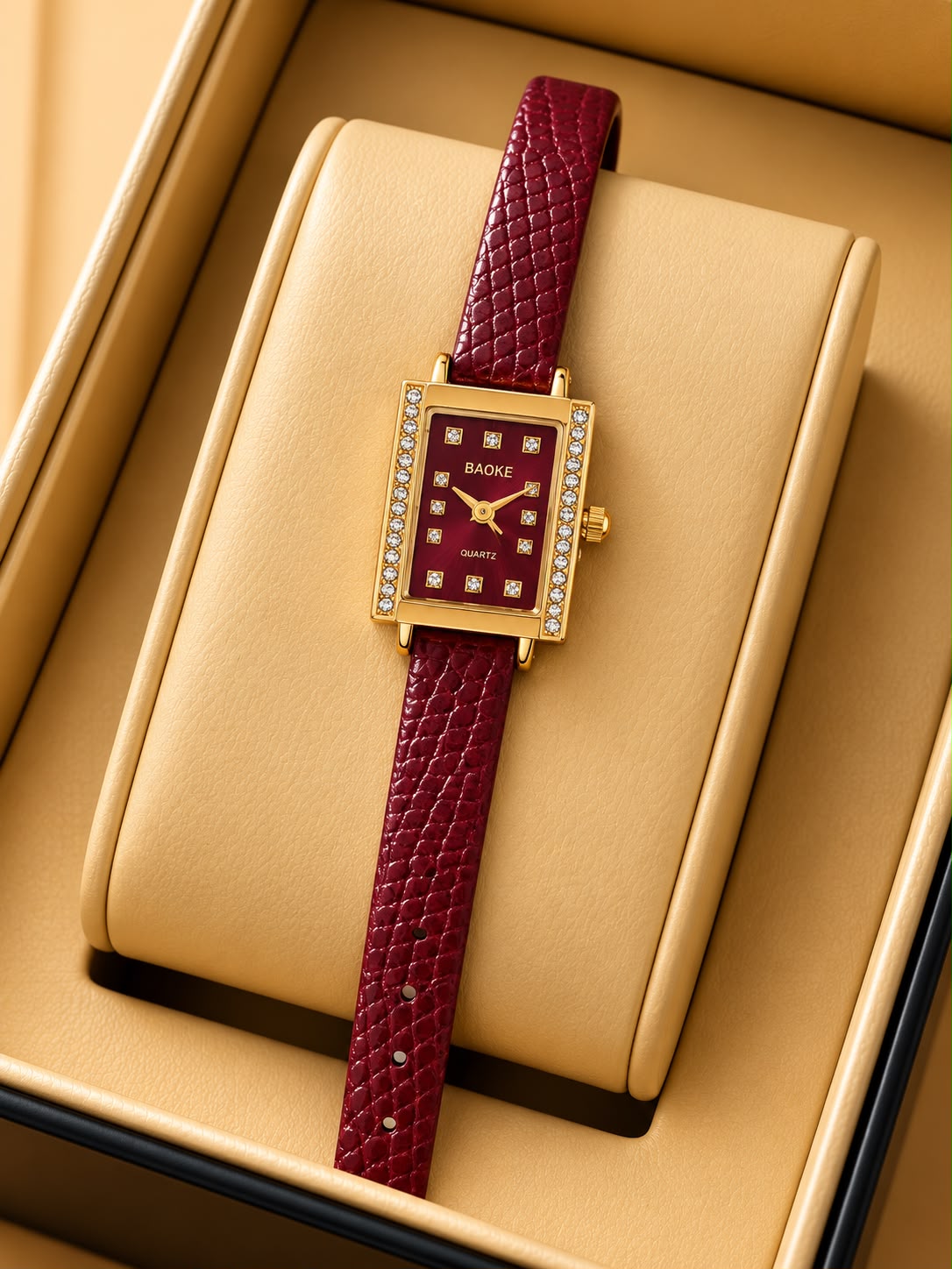 Crystal Edge Rectangular Watch