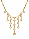Crystal drop fringe necklace