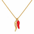Lucky chili pepper pendant necklace