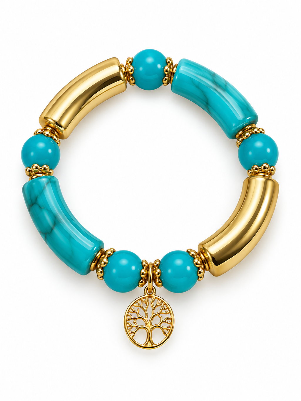Turquoise resin bangle