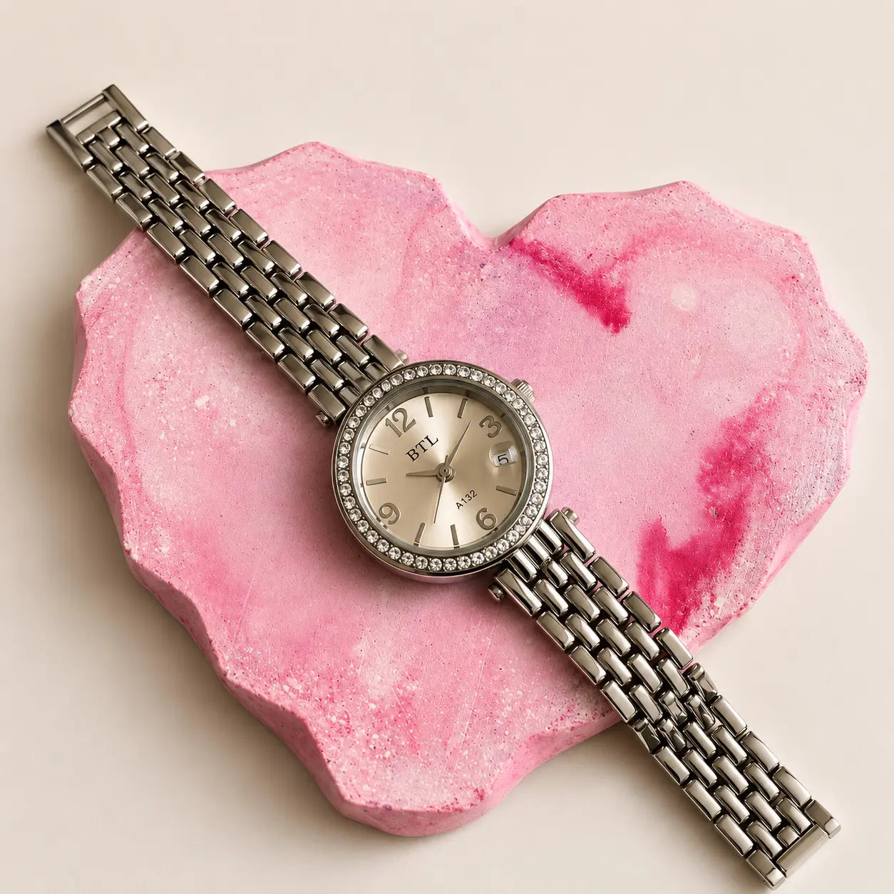 Silver Crystal Elegance Watch
