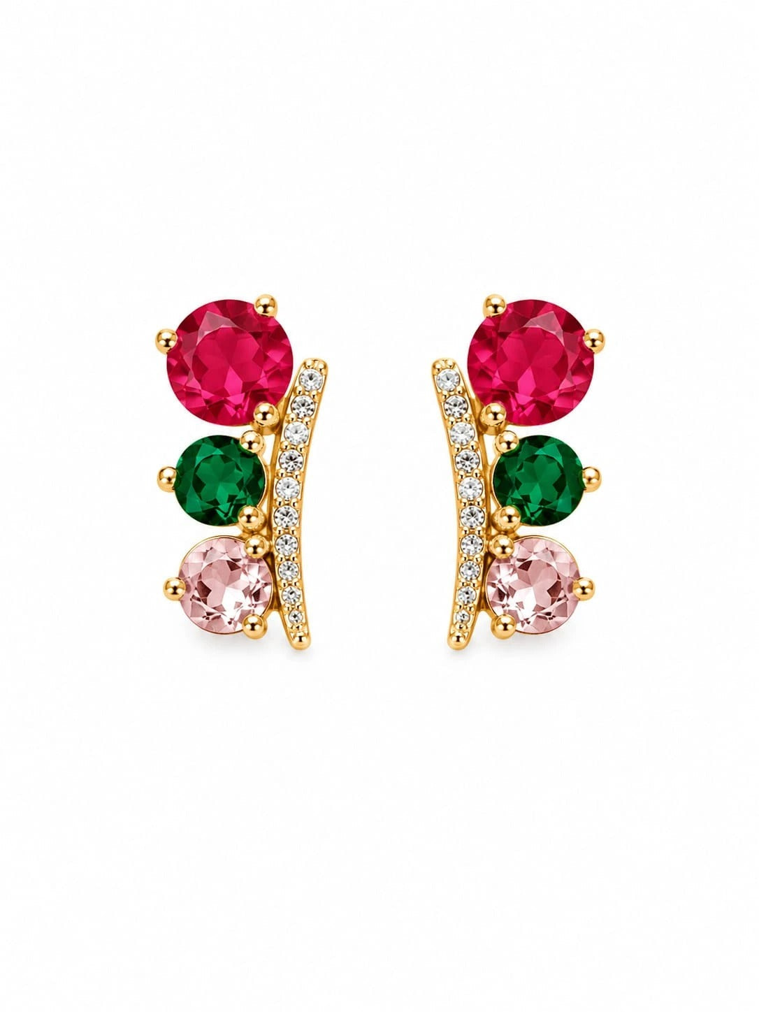 Aurora Bloom Crystal Stud Earrings Accessorinetic