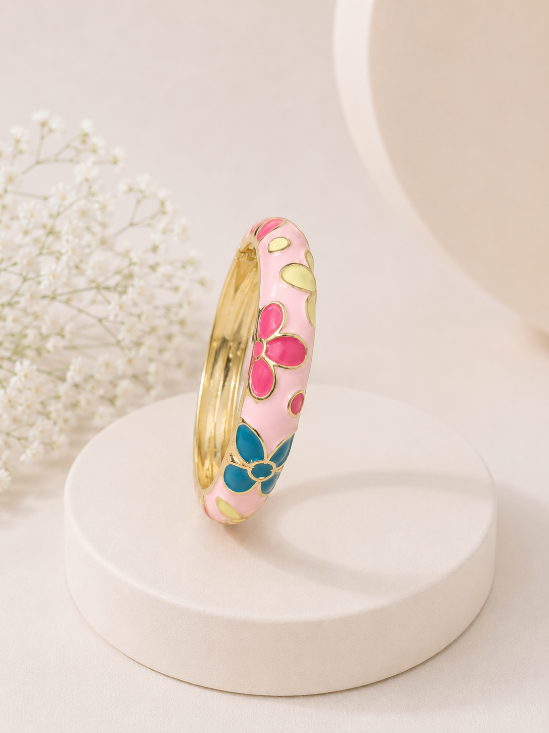 Candy Bloom Enamel Bangle