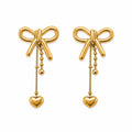 Golden Bow Heart Drops