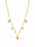 Golden Heart Charm Necklace