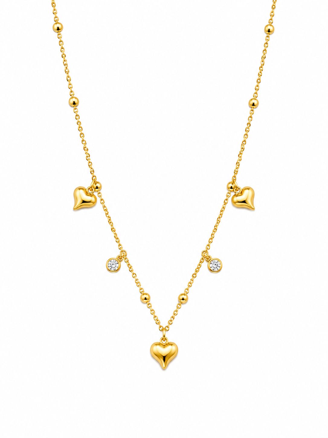 Golden Heart Charm Necklace