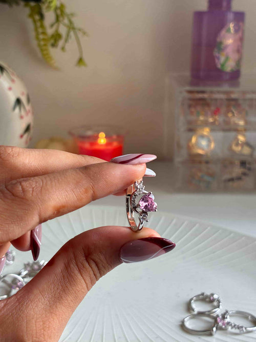 Blush Heart Halo Ring Accessorinetic