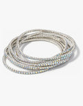 Stretchable Tennis bracelet (Silver Colour, Single Piece)