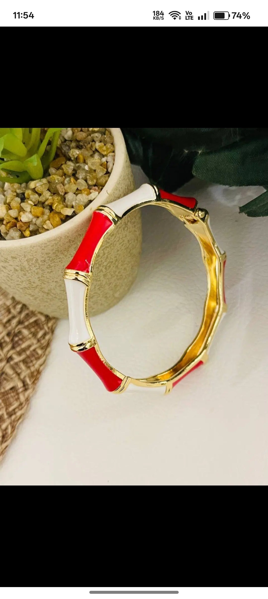 Bamboo Enamel bracelet