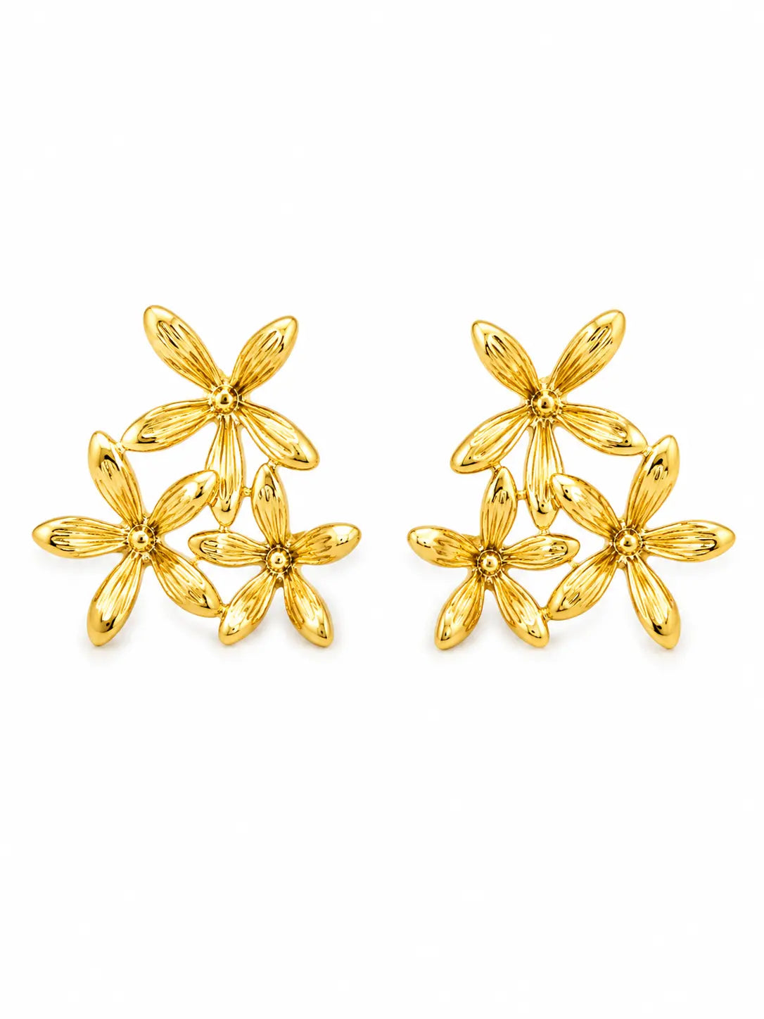 Golden Blossom Stud Earrings Accessorinetic