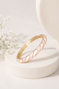 Blush Wave Enamel Bangle