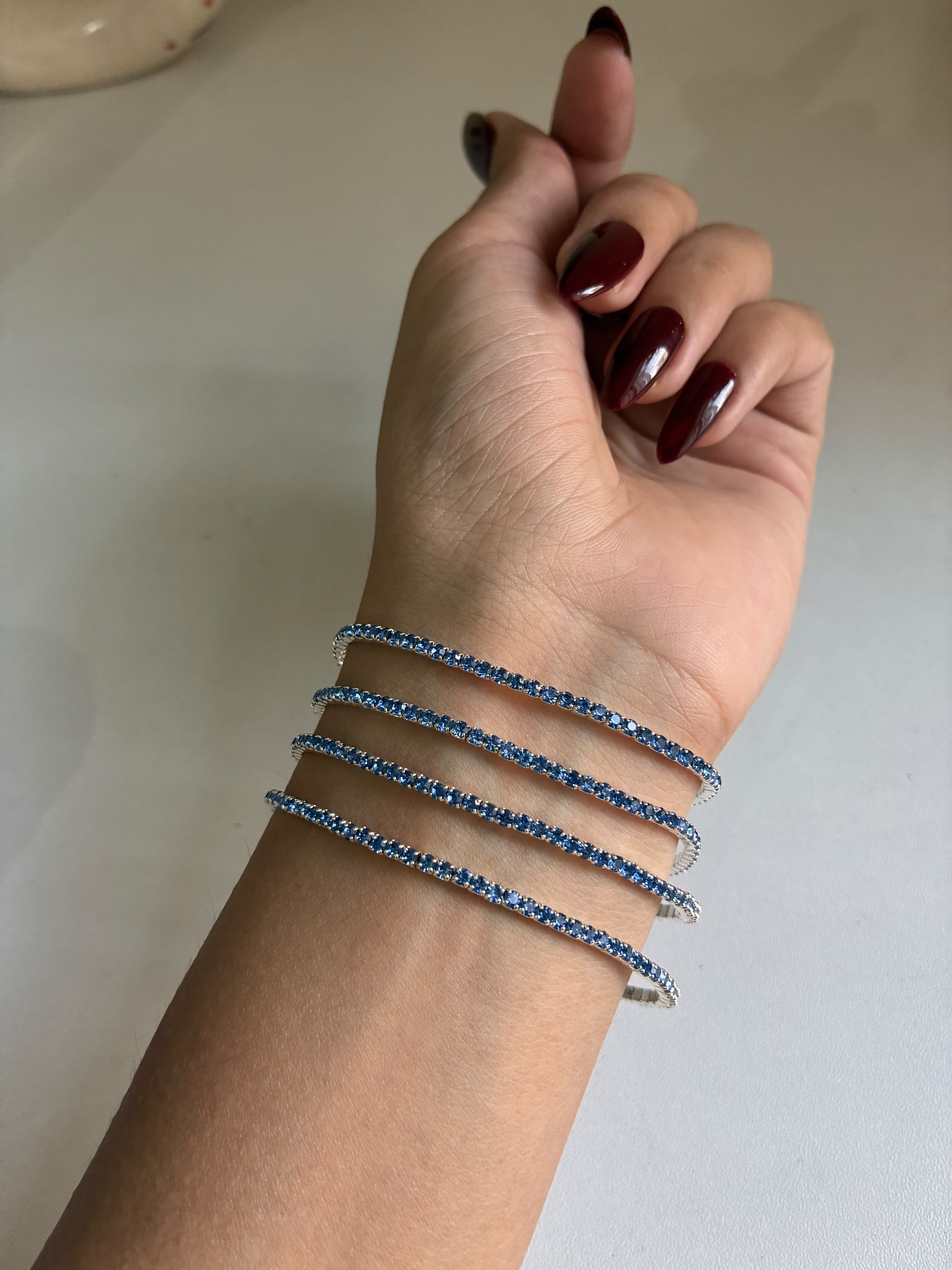 Powder Blue Tennis bracelet (Per Piece )