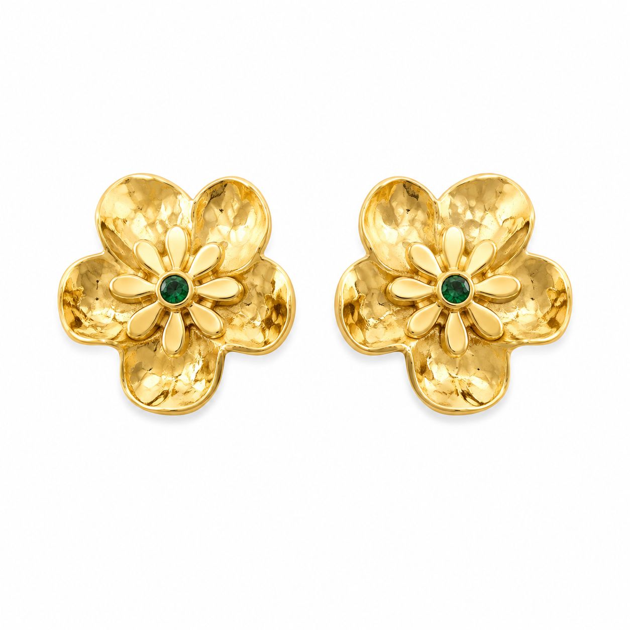Emerald Bloom Studs