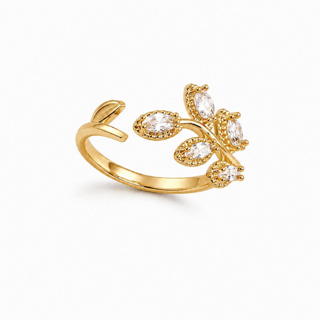 Golden Vine Adjustable Ring