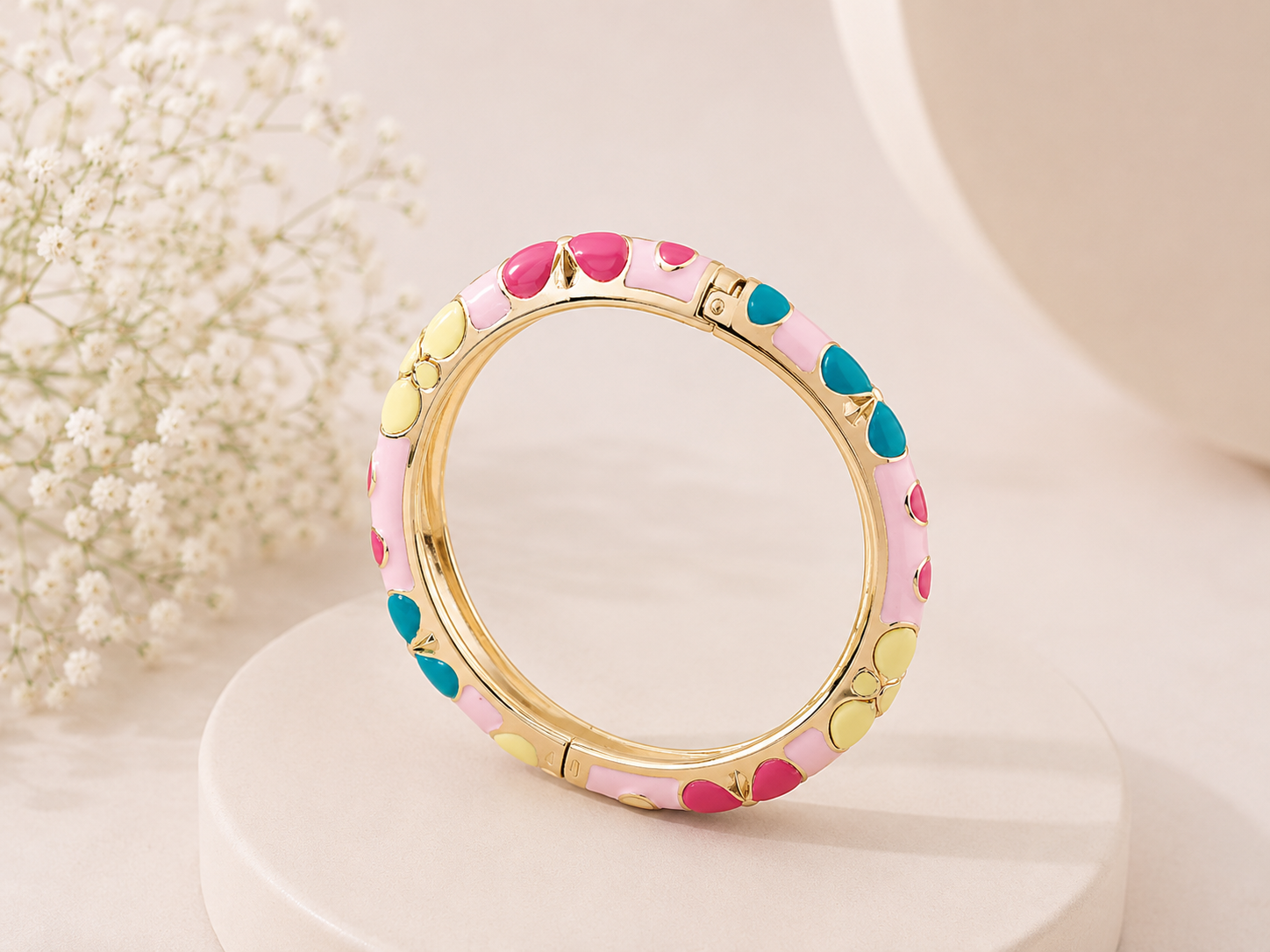 Candy Bloom Enamel Bangle