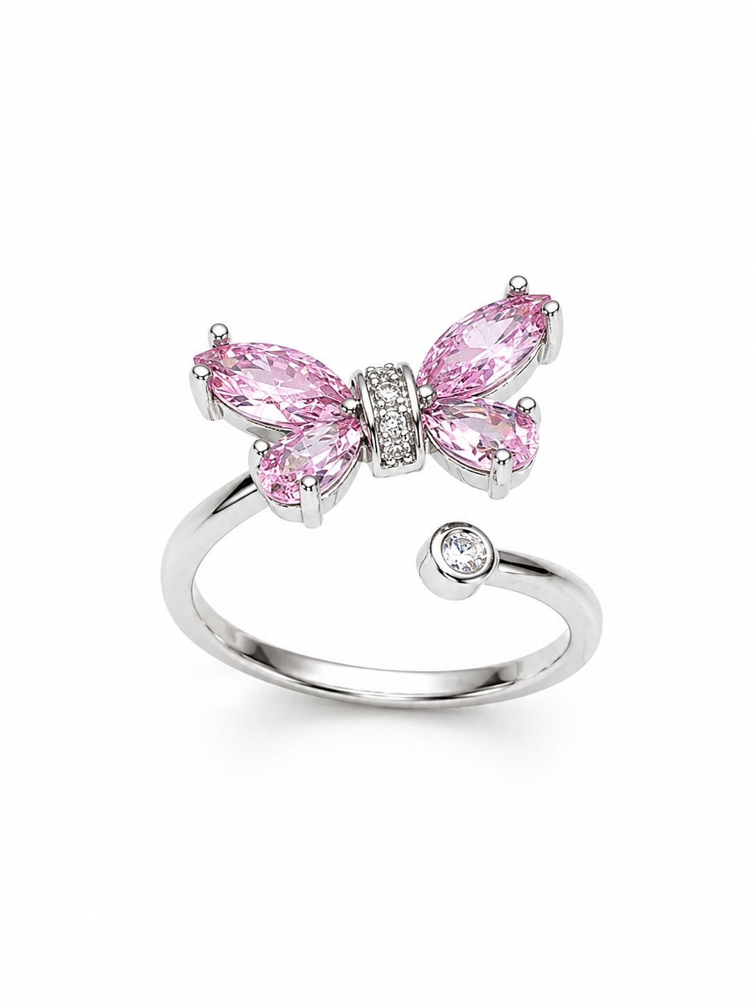 Blush Butterfly Adjustable Ring