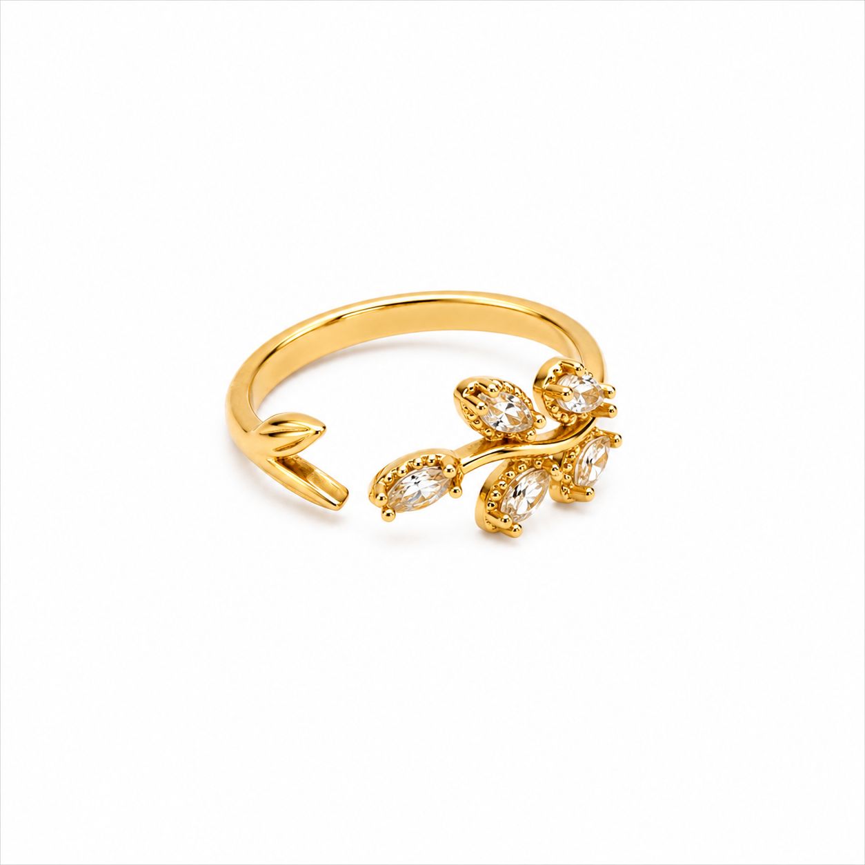 Golden Vine Adjustable Ring
