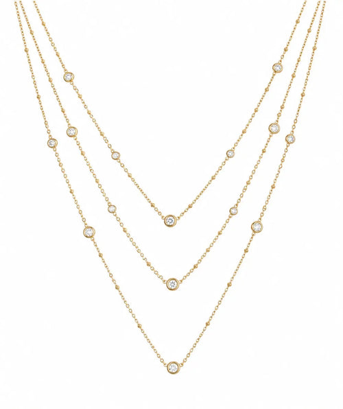 Celeste Layered Crystal Necklace Accessorinetic