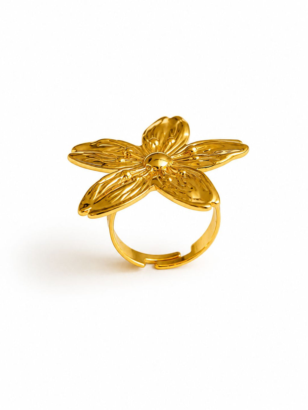 Golden Bloom Statement Ring