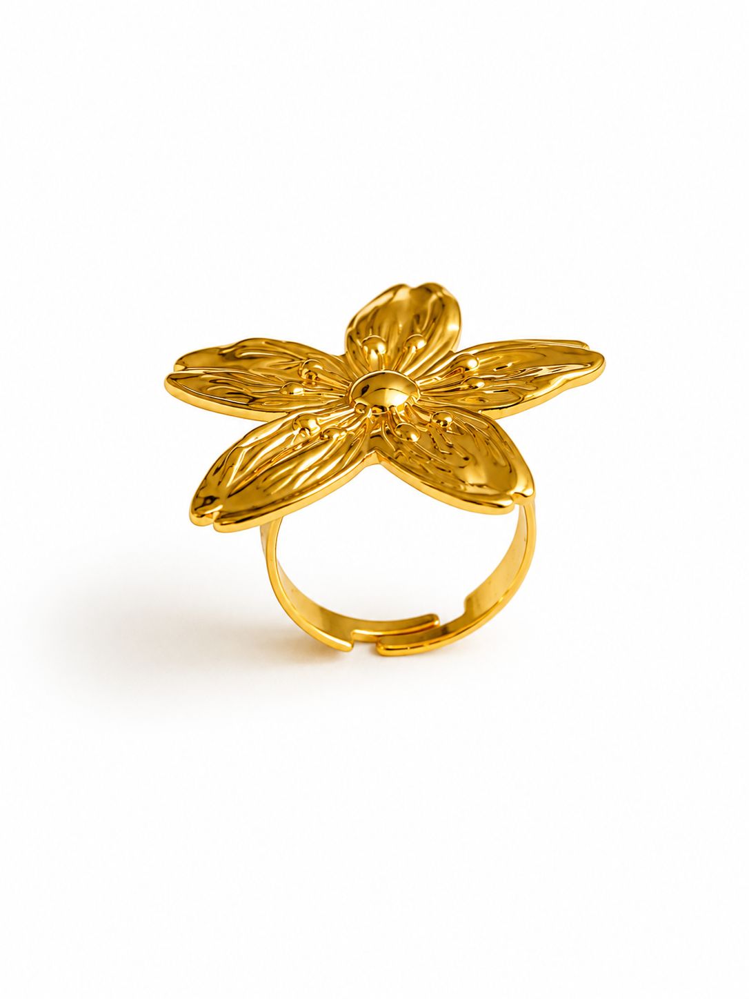 Golden Bloom Statement Ring