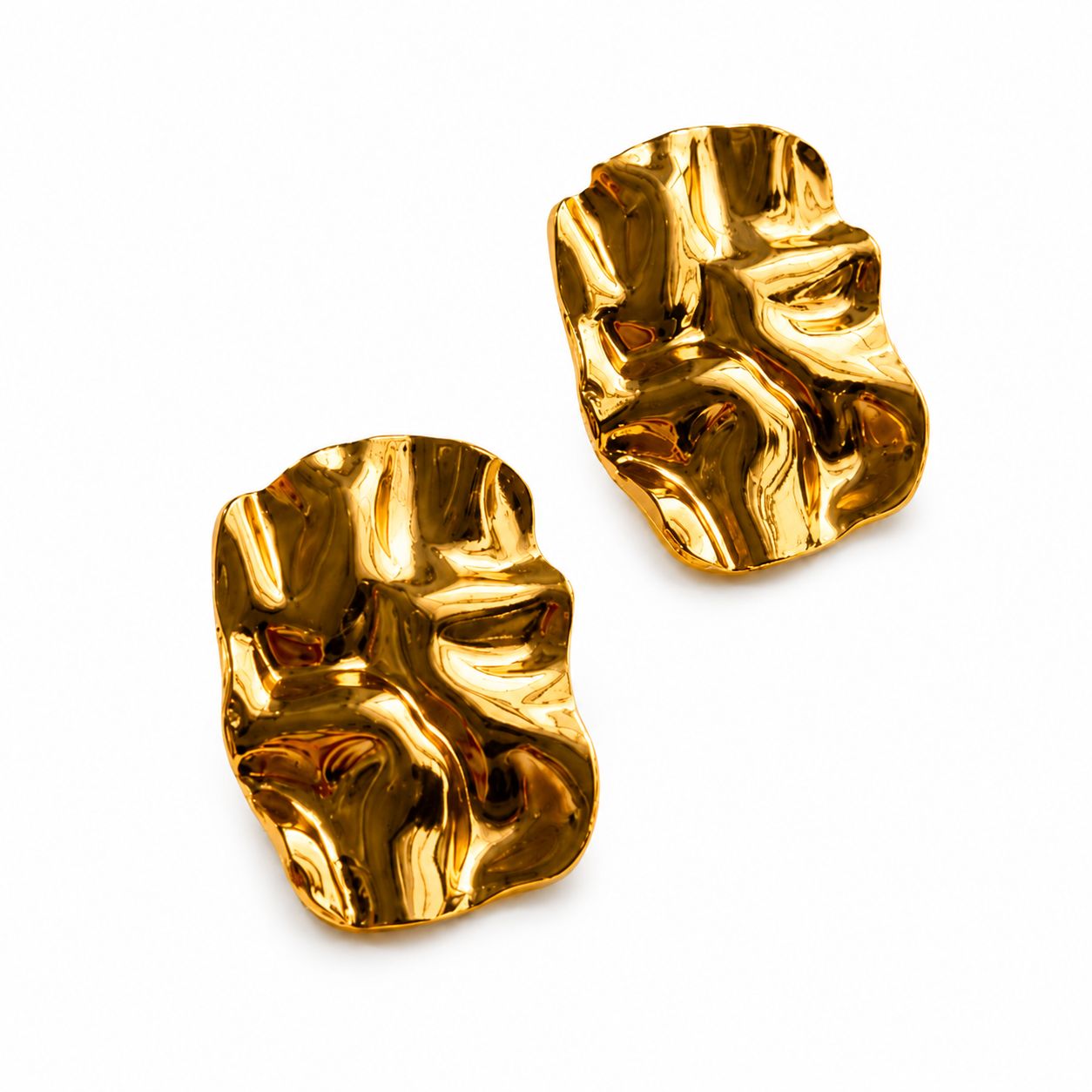 Molten Gold Statement Earrings