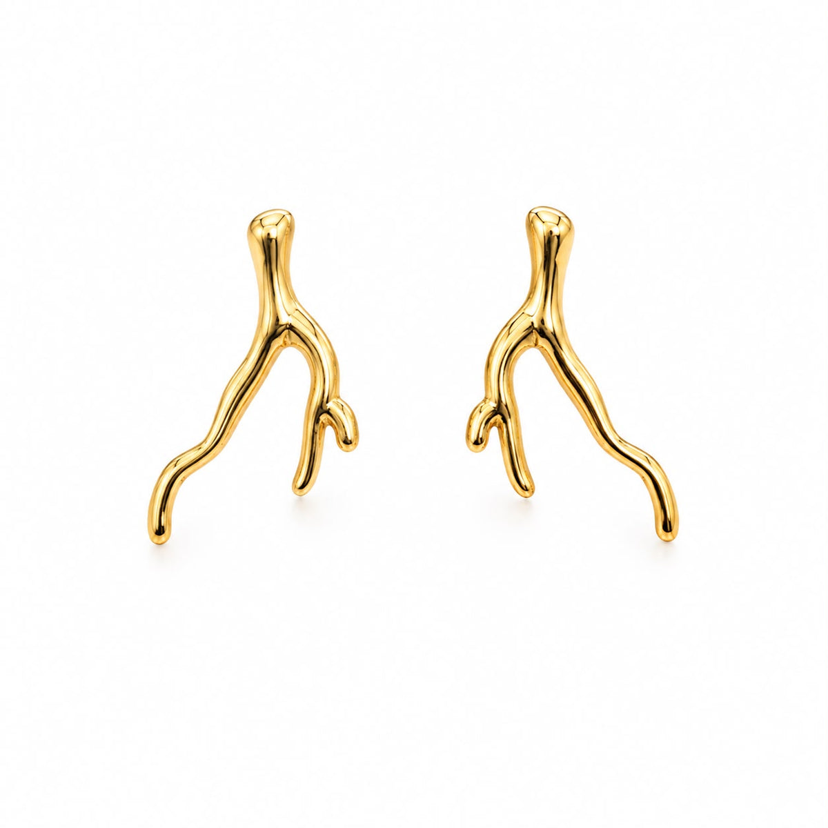Sculptural Branch Stud Earrings