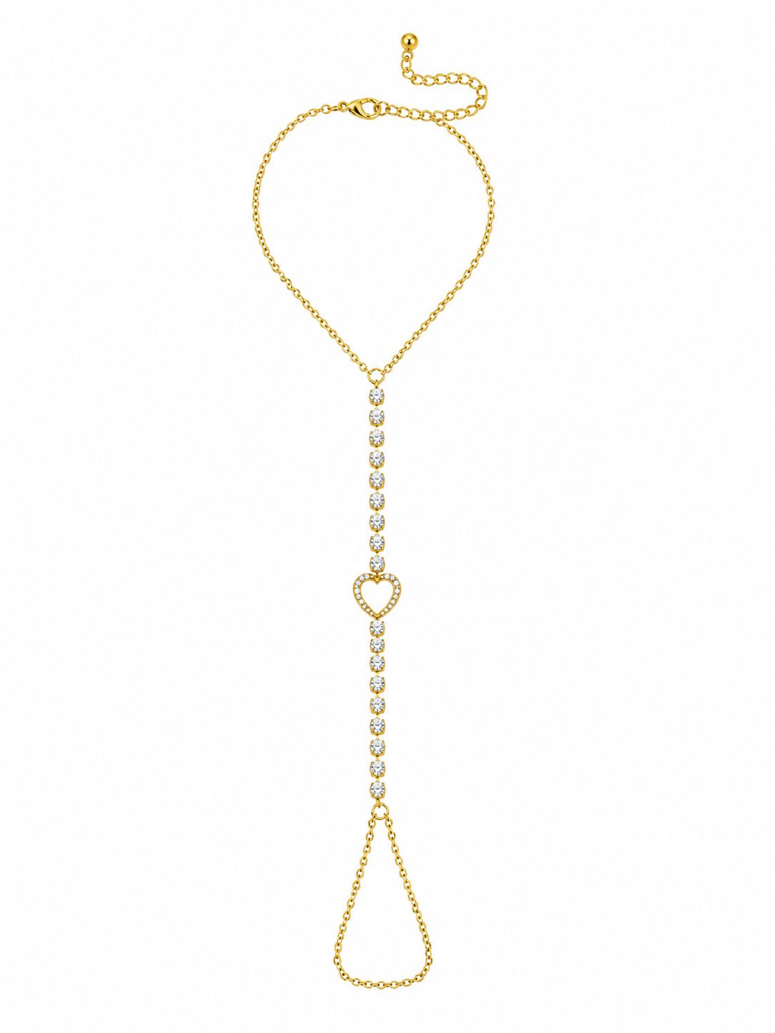 Crystal Heart Hand Chain