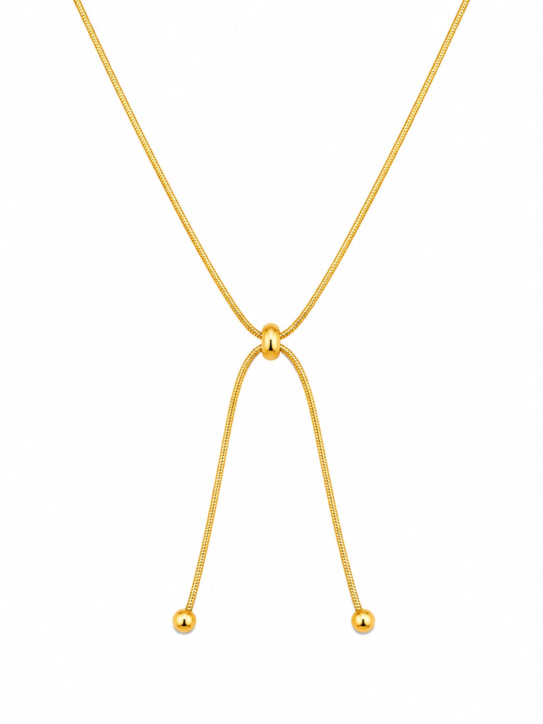 Golden Knot Lariat Necklace