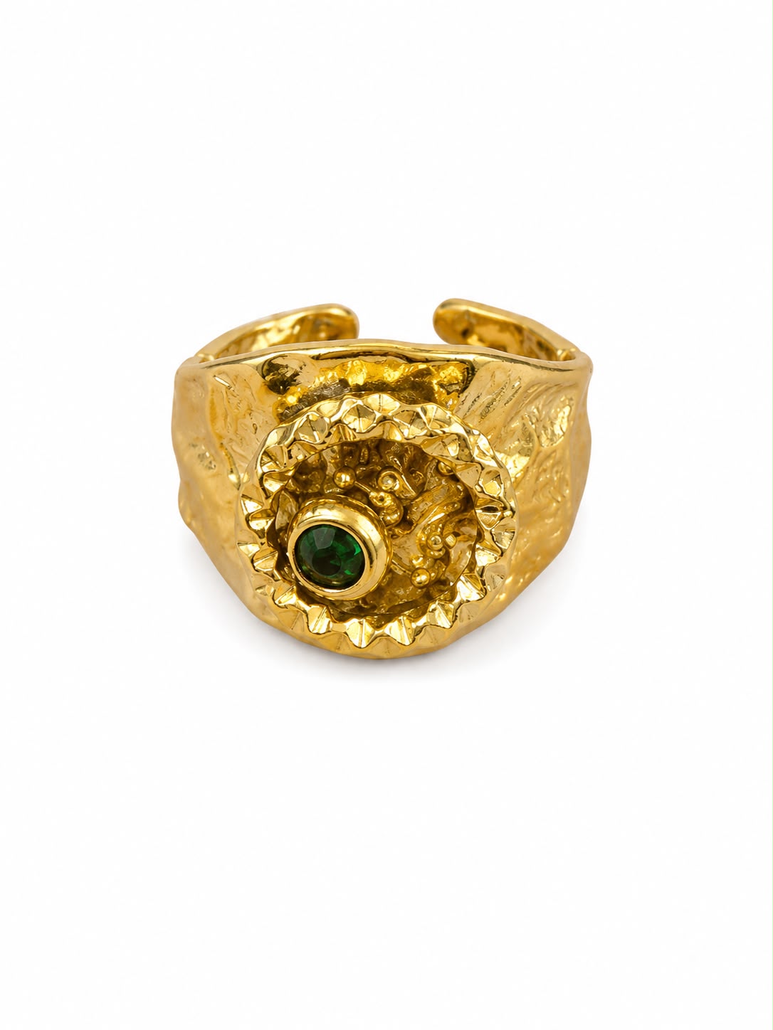 Emerald Vintage Statement Ring