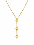 Golden Heart Drop Necklace