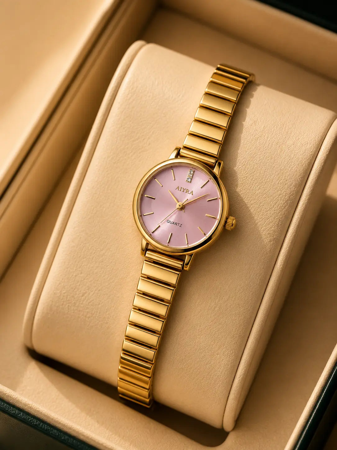 Blush Elegance Watch – Gold Accessorinetic