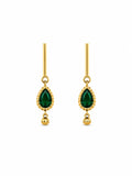 Emerald Teardrop Dangle Earrings Accessorinetic